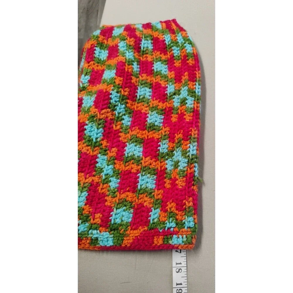 Women's Multi-Colored Handmade Skirt Maybe Large Knee Length